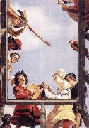 HONTHORST, Gerrit van Musical Group on a Balcony sf oil painting picture wholesale